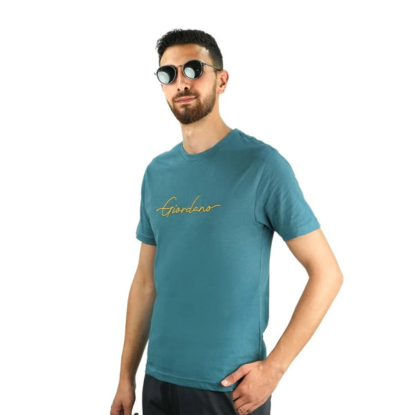 Cotton Jersey Crewneck Short Sleeve Slim Print Tee (Signature Tee)