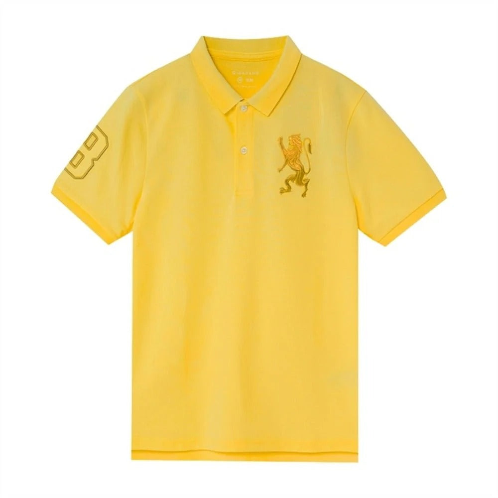 Men’s Slim Fit 3D Lion CNY Lycra Pique Polo