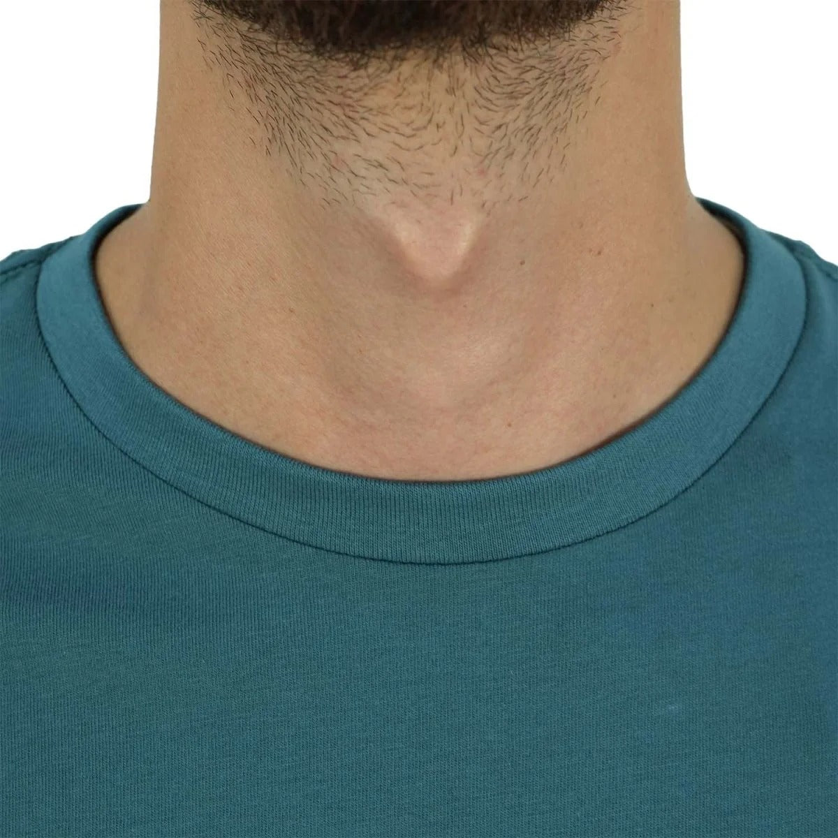 تيشيرت قطني جيرسي بأكمام قصيرة ورقبة دائرية وطبعة ضيقة (تيشيرت مميز)