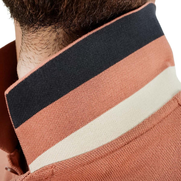 Cotton Pique Flat Knitted Collar Short Sleeve Slim Embroidery Solid Polo