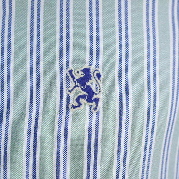 Cotton Oxford Flannel Long Sleeve Slim Embroidery Garment Wash Shirt