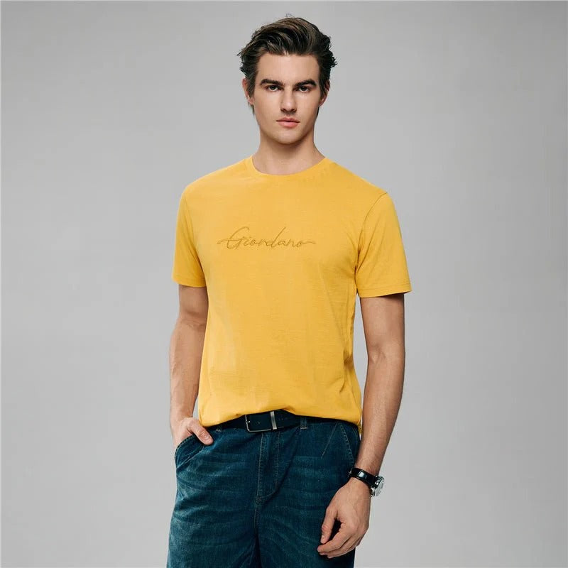 Men's Slim Fit Cotton Signature Print Tee