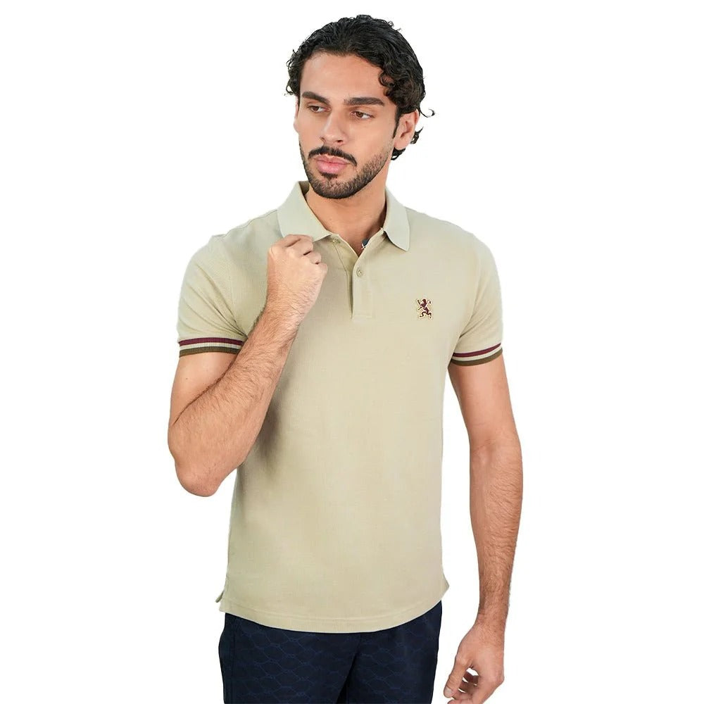 Men’s Slim Fit Embroidery Solid Polo
