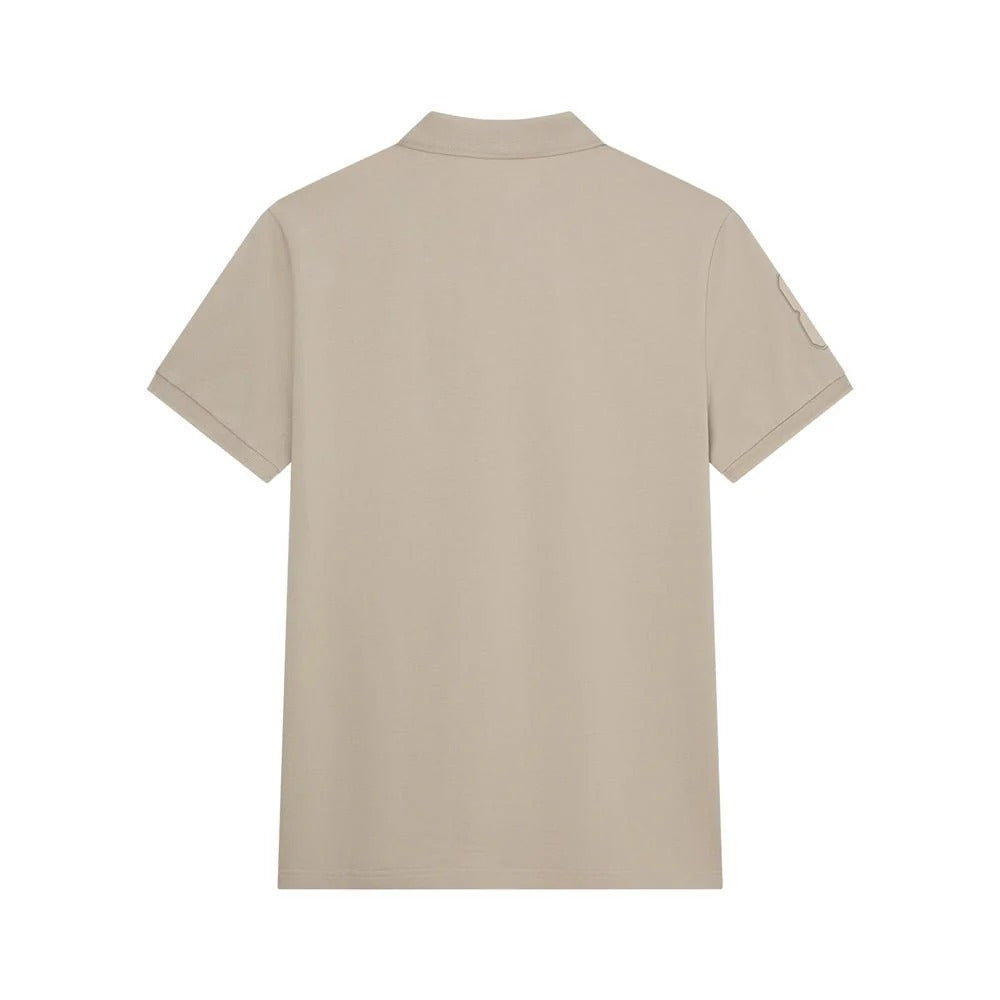 Men's Slim Fit 3D Lion Embroidery Lycra Pique Polo