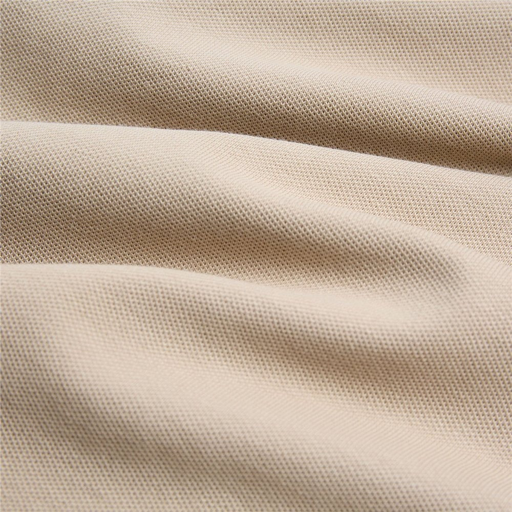 Men's Slim Fit 3D Lion Embroidery Lycra Pique Polo