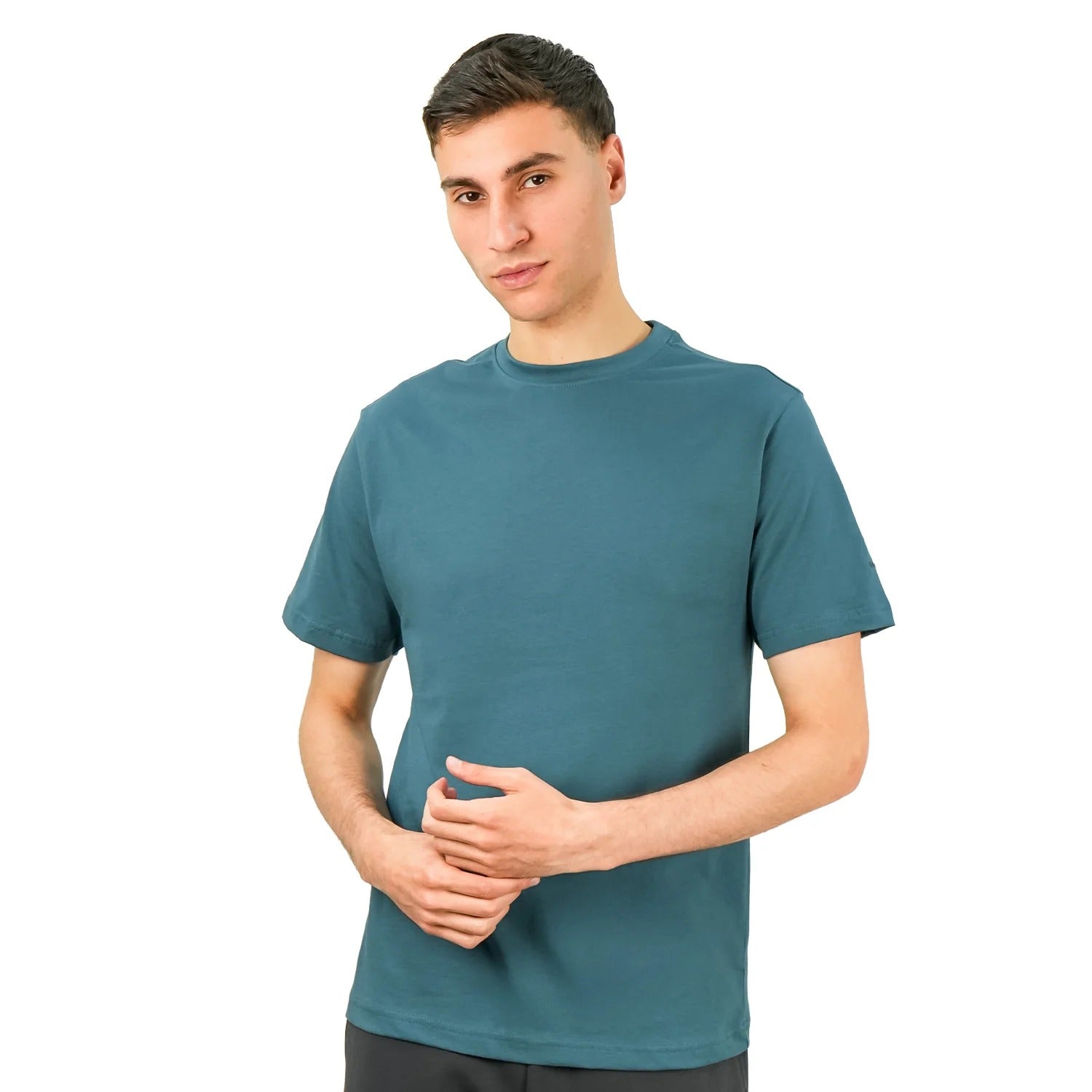 Cotton Jersey Crewneck Short Sleeve Slim Tee