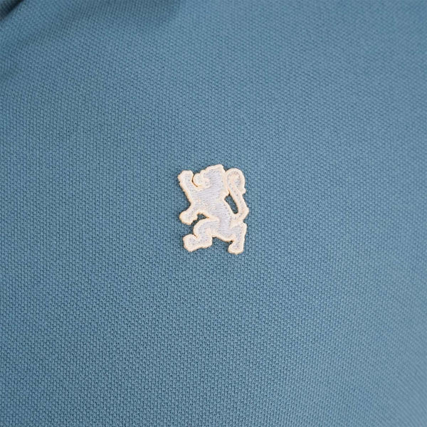 Cotton Pique Flat Knitted Collar Short Sleeve Slim Embroidery Solid Polo