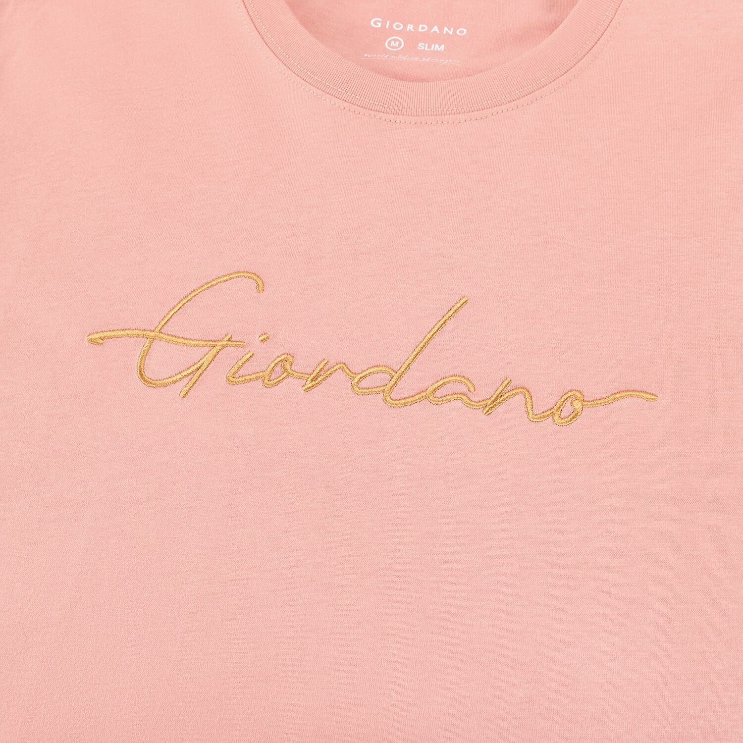 تيشيرت قطني جيرسي بأكمام قصيرة ورقبة دائرية وطبعة ضيقة (تيشيرت مميز)