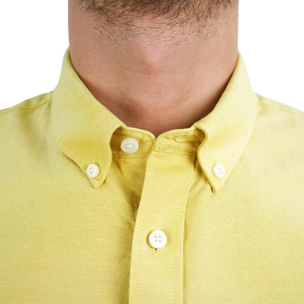 Cotton Oxford Flannel Long Sleeve Slim Embroidery Garment Wash Shirt