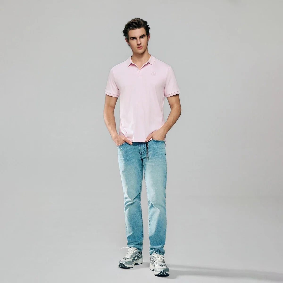 Men Slim Liquid Touch Cotton Polo Shirt (Feel the Difference)