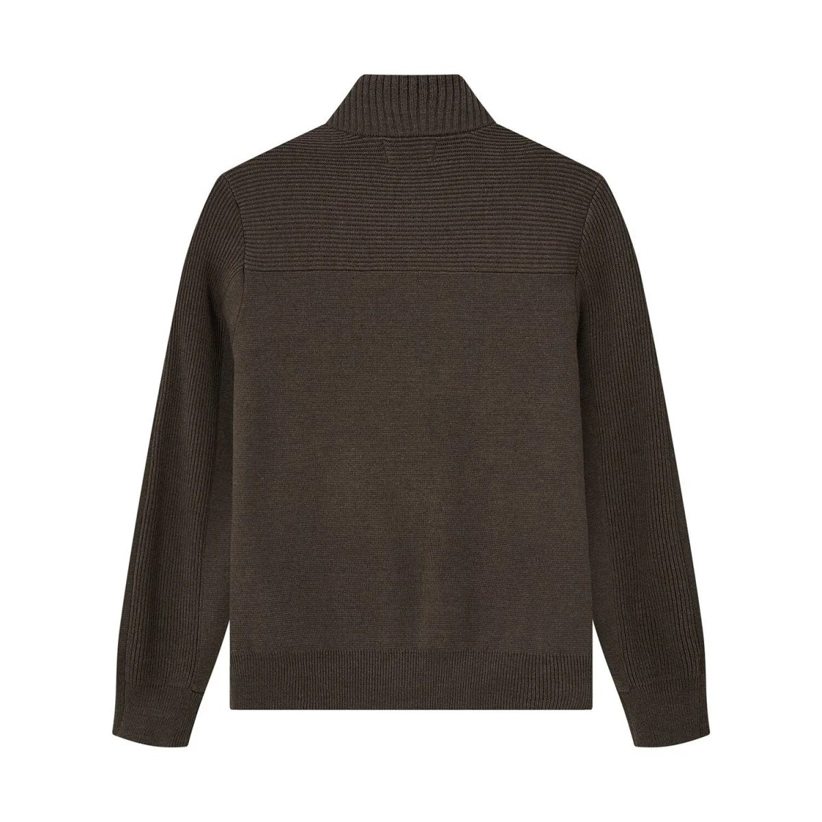 Men's Full-Zip Mock Neck Textured Knit Cardigan