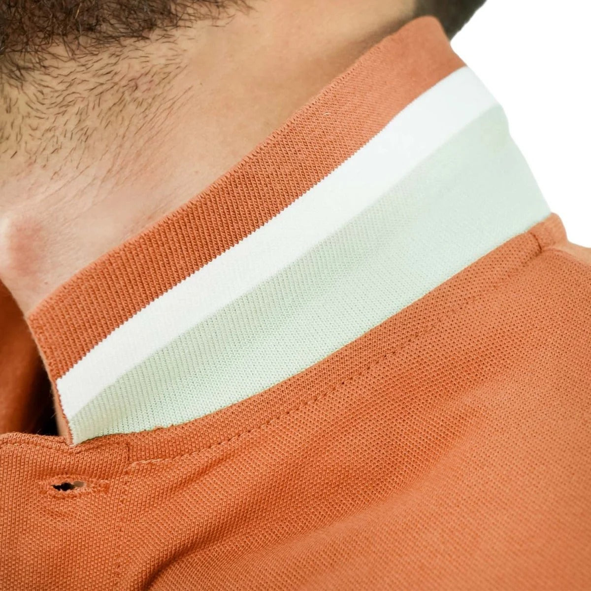 Cotton/Lycra Pique Flat Knitted Collar Short Sleeve Slim Embroidery Lion Polo