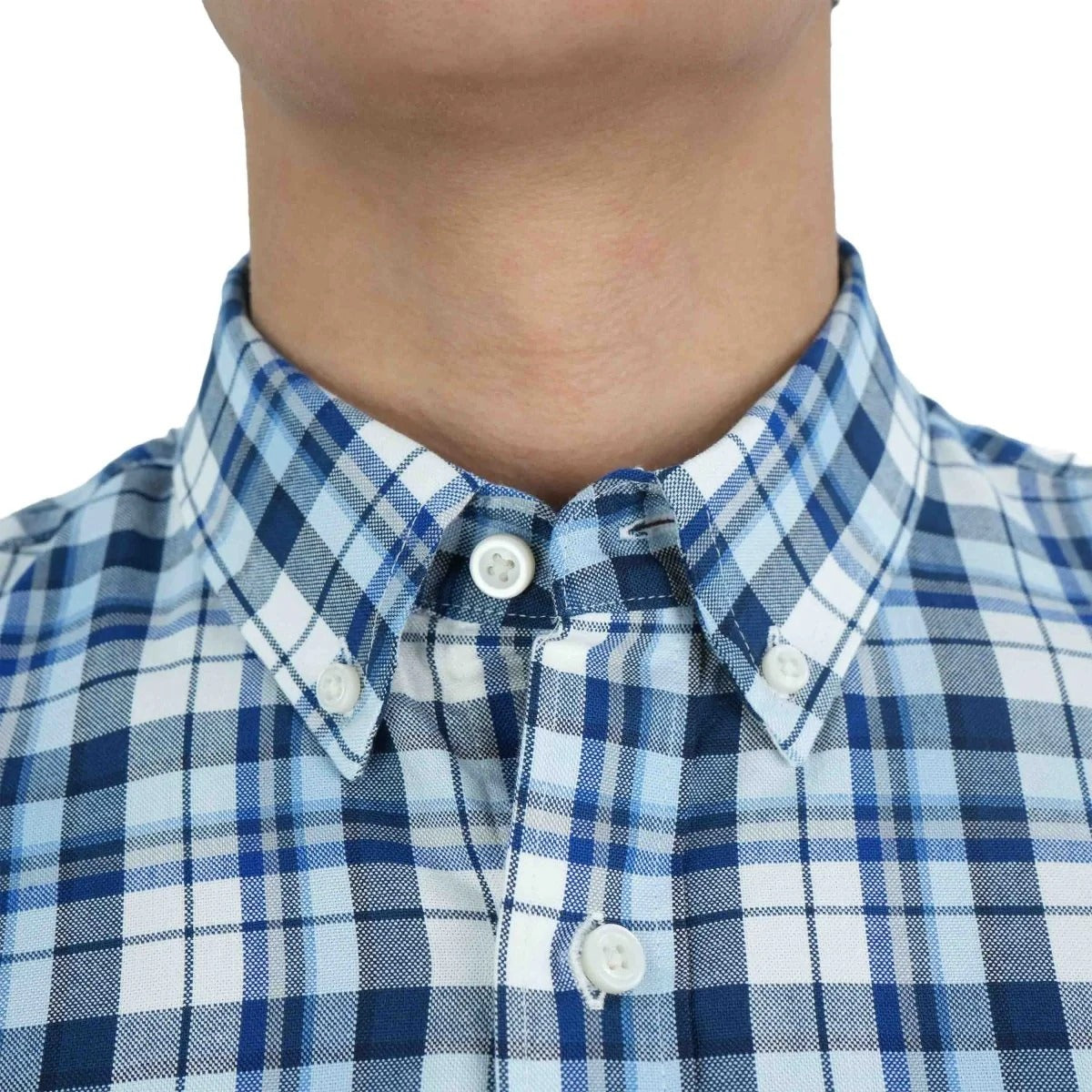 Cotton Oxford Long Sleeve Slim Embroidery Garment Wash Shirt