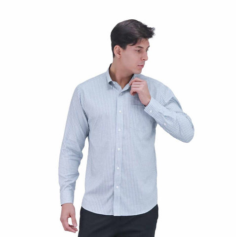 Cotton Wrinkle Free Long Sleeve Regular Button Front Garment Wash Shirt