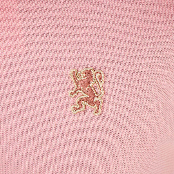 Cotton Pique Flat Knitted Collar Short Sleeve Slim Embroidery Solid Polo