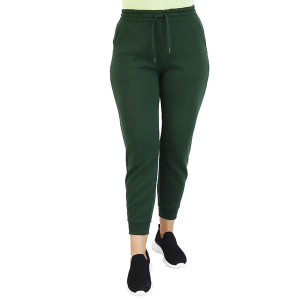 Women Cotton/Polyester French Terry Rise Regular Elastic Waist Pant