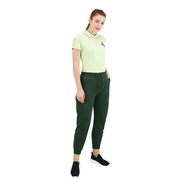 Women Cotton/Polyester French Terry Rise Regular Elastic Waist Pant