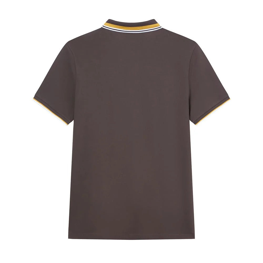Men's Slim Pique Polo With Contrast Collar & Signature Embroidery