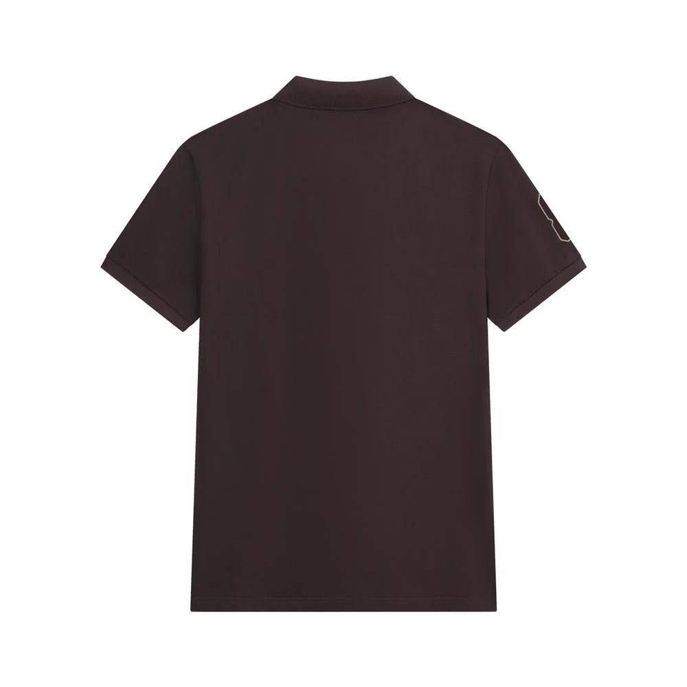 Men's Slim Fit 3D Lion Embroidery Lycra Pique Polo