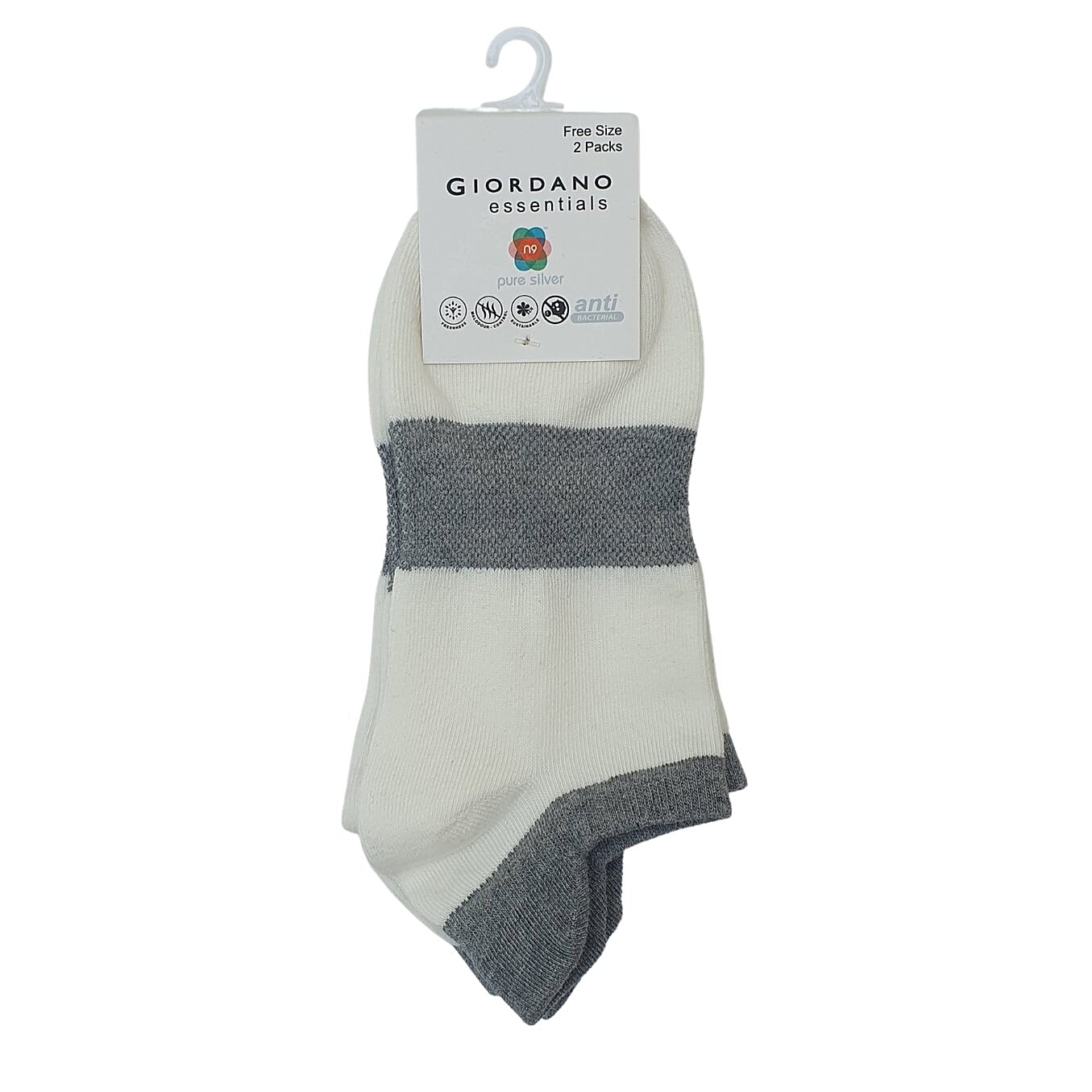 جوارب قطنية/بوليستر/إيلاستين، عبوة من قطعتين (أساسيات)