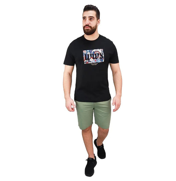 Cotton Jersey Crewneck Short Sleeve Slim Print Tees (WWS)