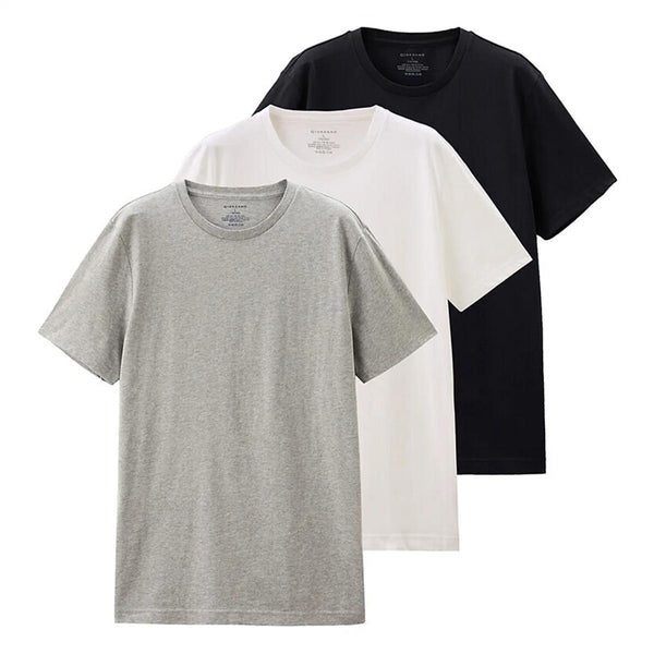 Cotton Jersey Crewneck Short Sleeve Slim 3 Pack (Essentials)