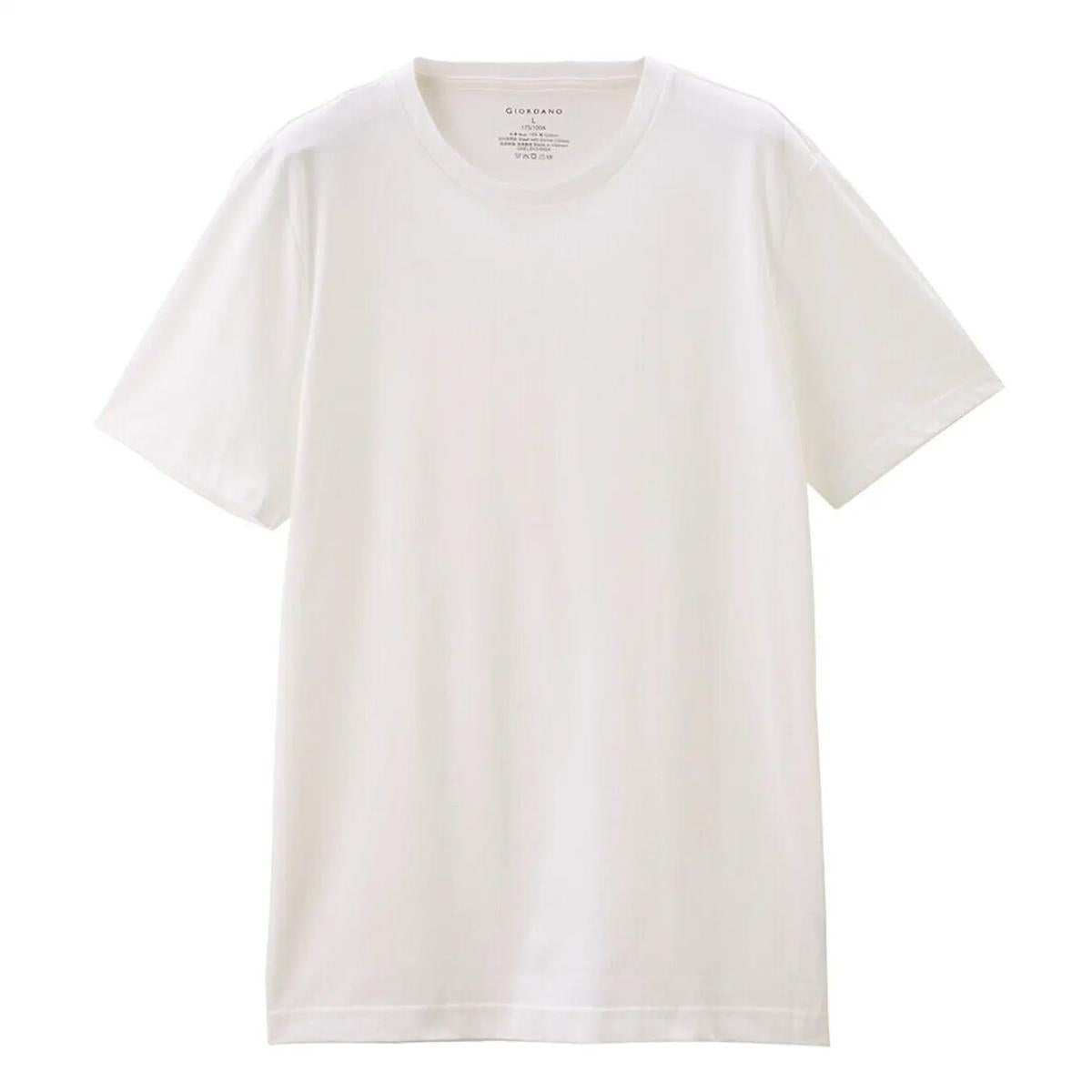 تيشيرتات قطنية من الجيرسيه، بياقة دائرية وأكمام قصيرة، تصميم ضيق، عبوة من 3 قطع (أساسيات)