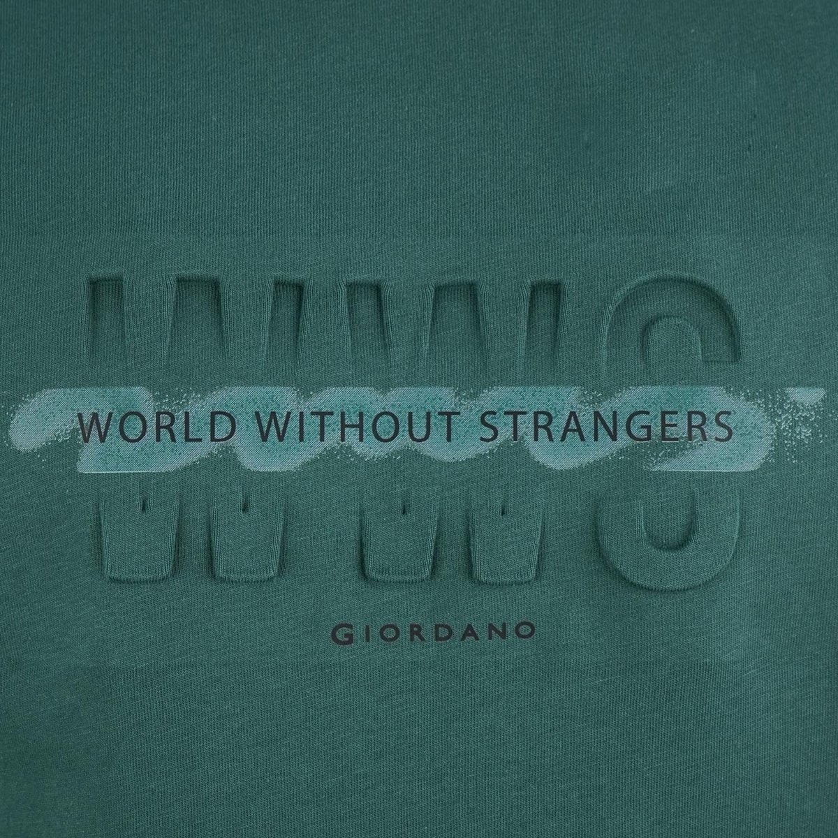 تيشيرت رجالي ضيق من القطن الجيرسيه برقبة دائرية مطبوع (WWS)