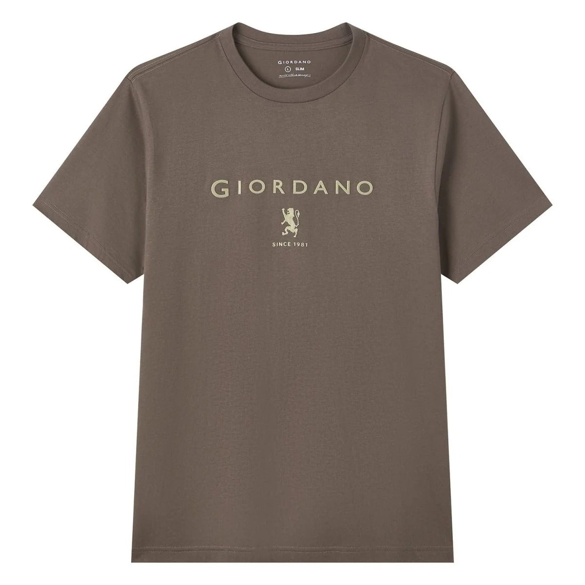 Men's Slim Cotton Crew Neck Signature Print Tee