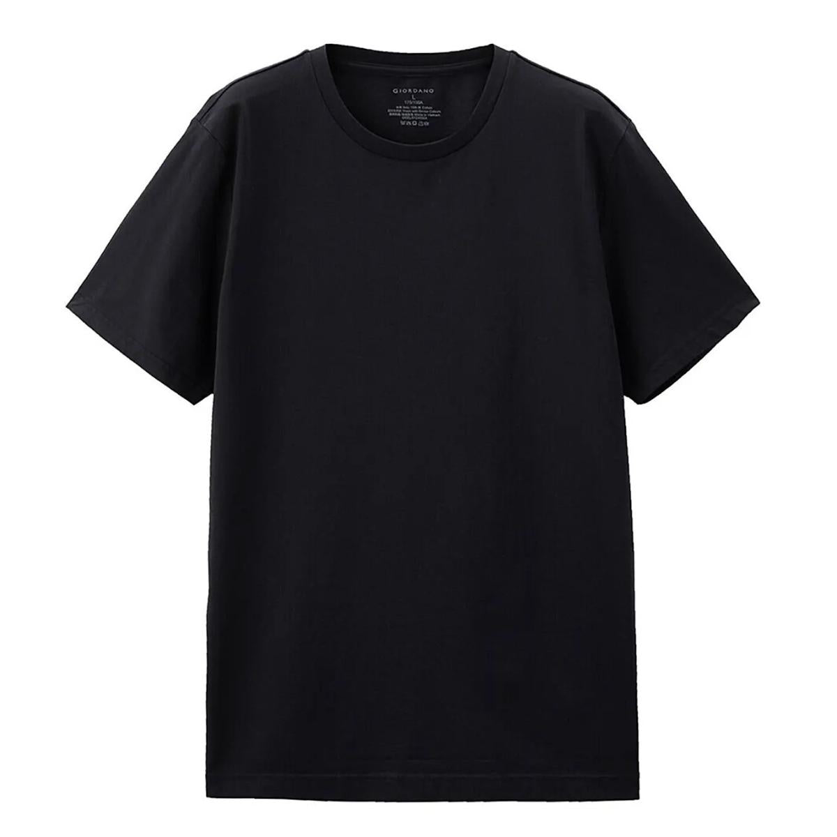 تيشيرتات قطنية من الجيرسيه، بياقة دائرية وأكمام قصيرة، تصميم ضيق، عبوة من 3 قطع (أساسيات)