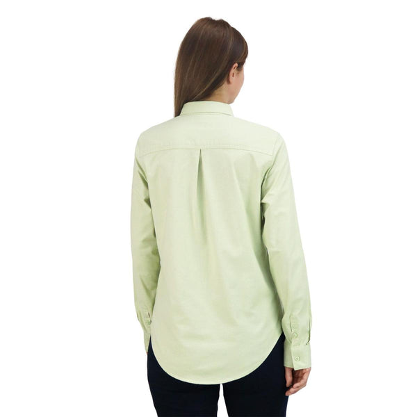 Women Cotton/Lycra Oxford Collar Long Sleeve New Slim Embroidery Shirt