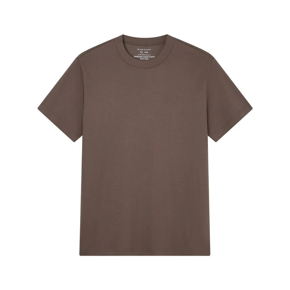 Men's Slim Fit Liquid Touch Cotton Crew Neck Tee (feel the difference)