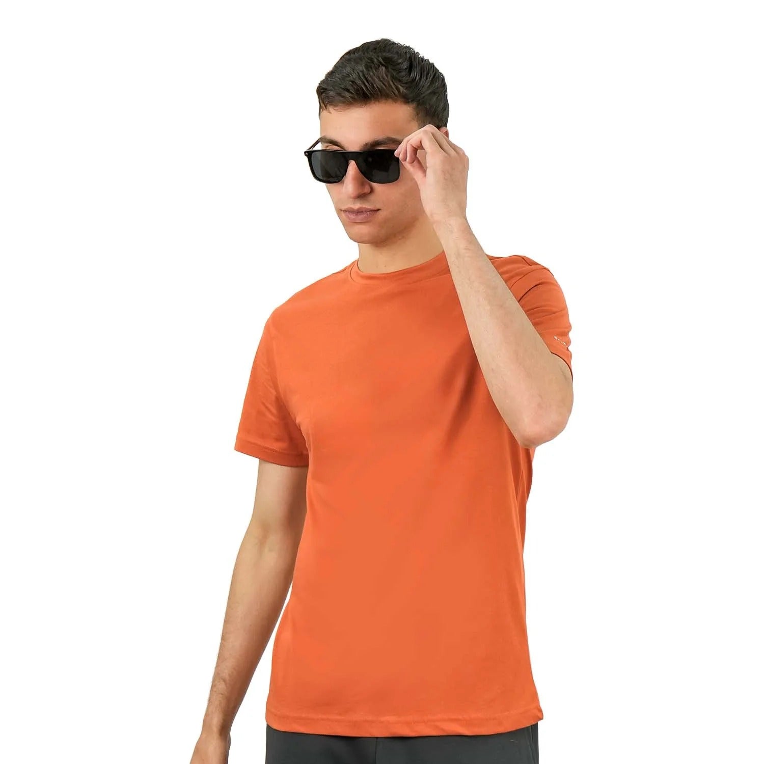 Cotton Jersey Crewneck Short Sleeve Slim Tee