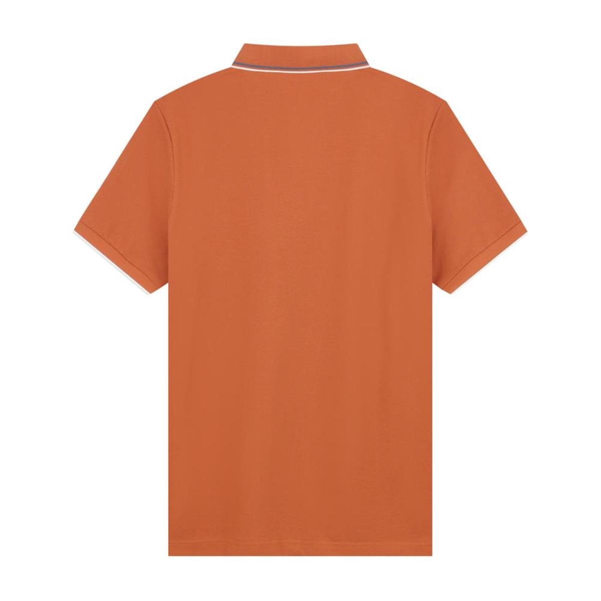 Cotton/Lycra Pique Flat Knitted Collar Short Sleeve Slim Solid Polo