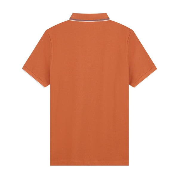 Cotton/Lycra Pique Flat Knitted Collar Short Sleeve Slim Solid Polo