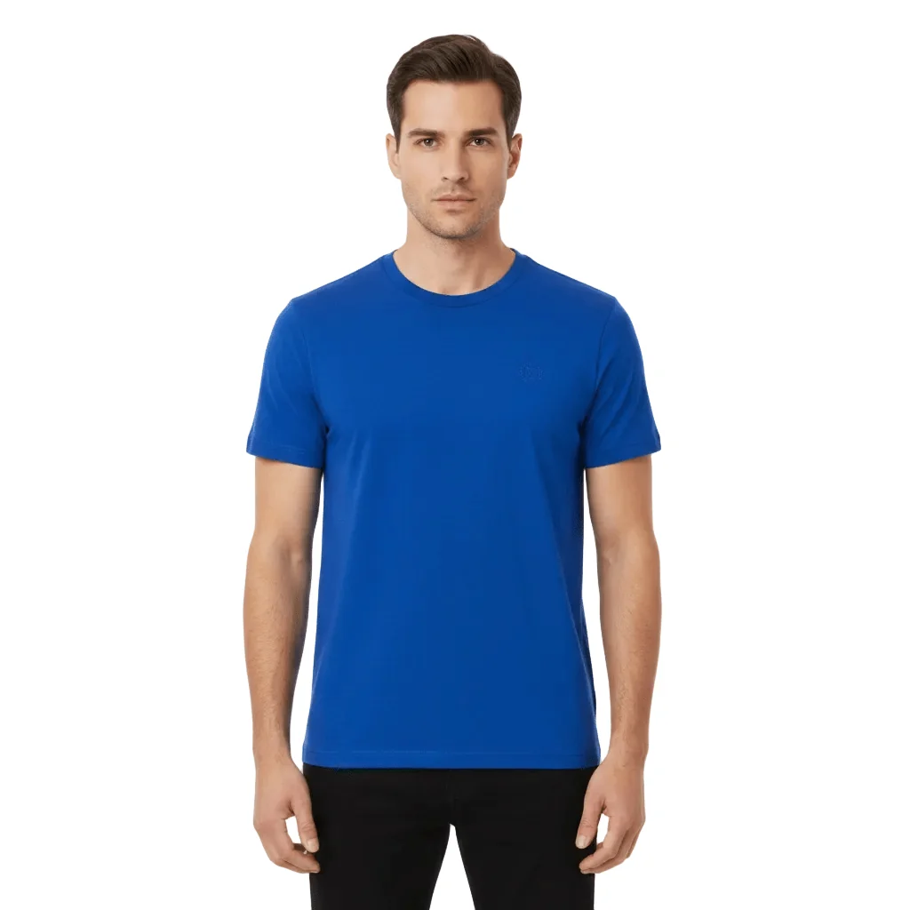 Men's Slim Fit Liquid Touch Cotton Crew Neck Tee (feel the difference)