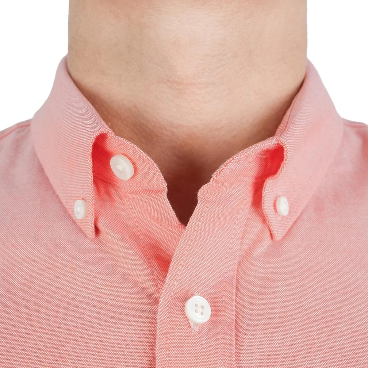 Cotton Oxford Long Sleeve Slim Embroidery Garment Wash Shirt