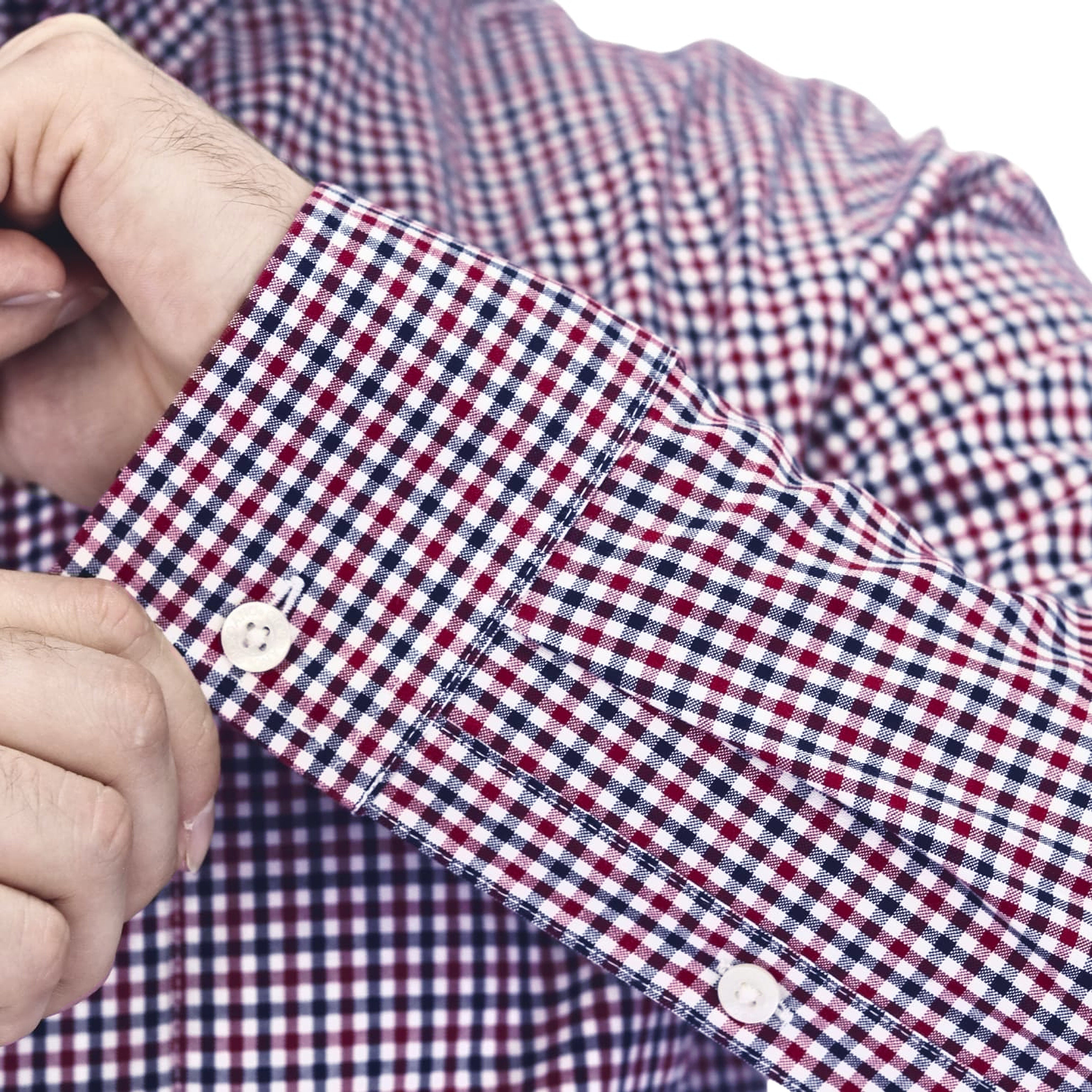 Cotton Wrinkle Free Long Sleeve Regular Button Front Garment Wash Shirt