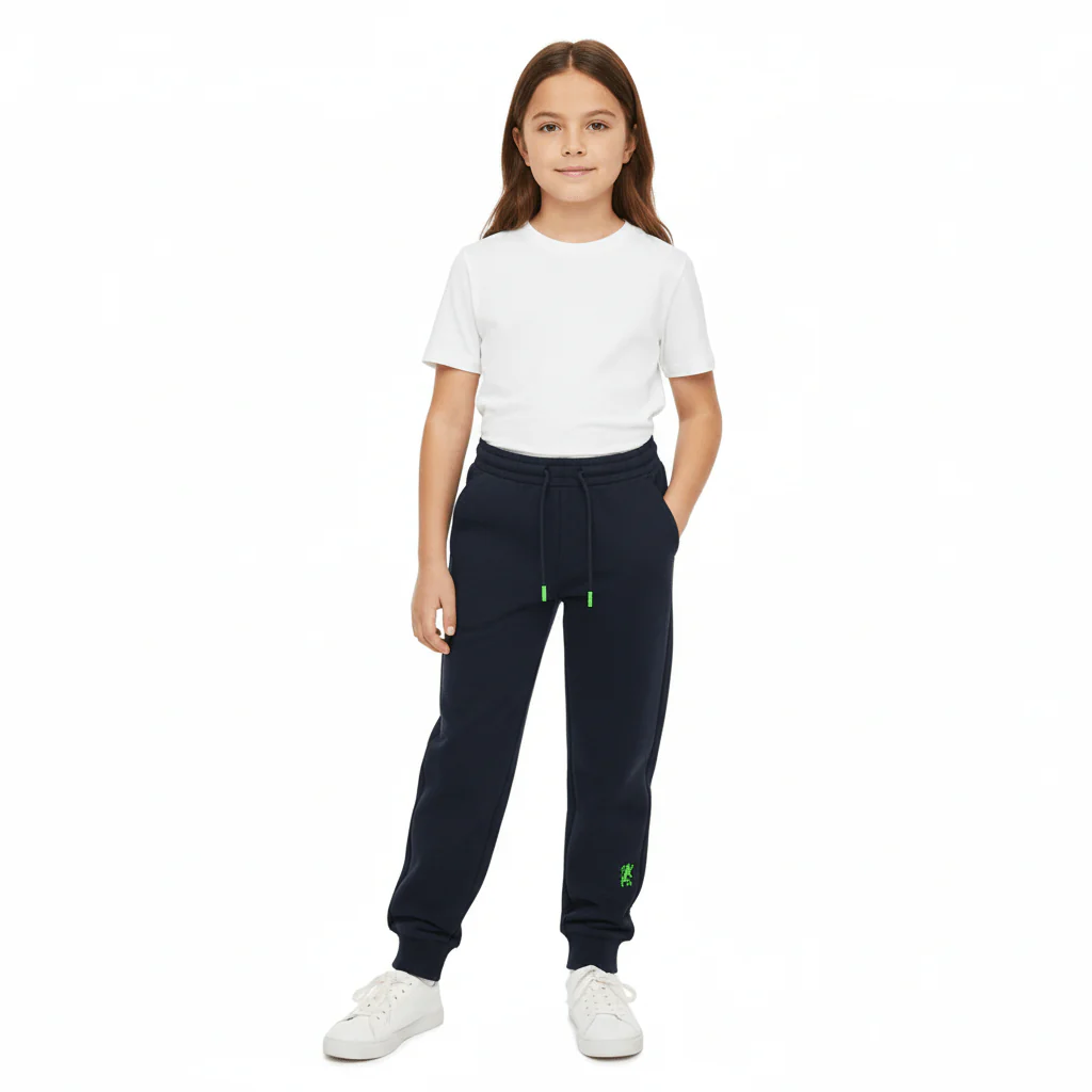 Kids Mid-Rise Regular Taper Interlock Jogger Pants – Soft Elastic Waist Fit