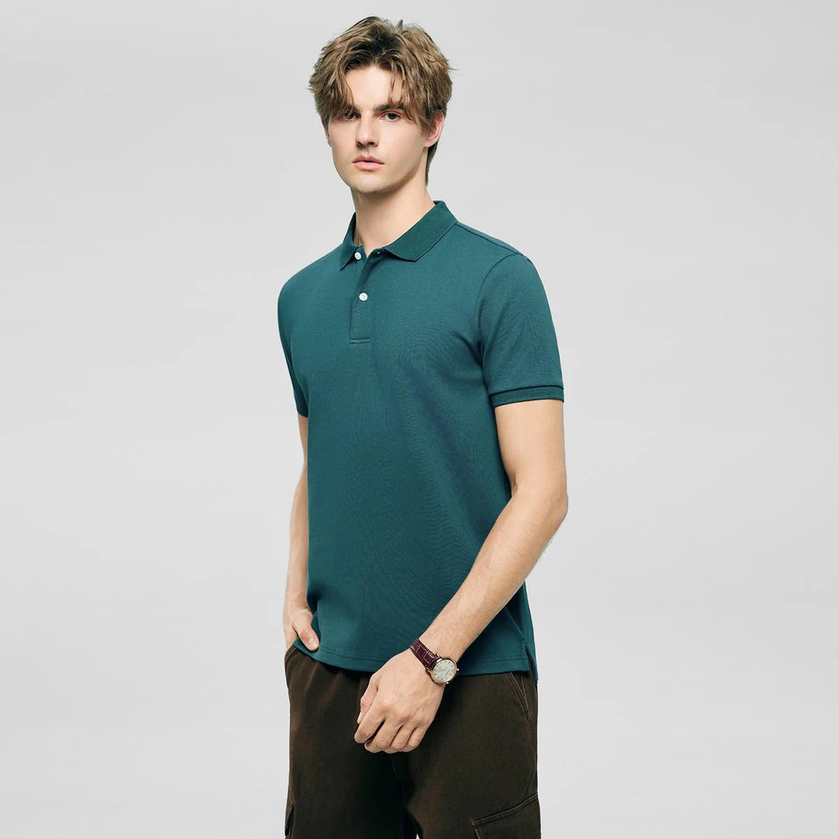 Men's Waffle Polo