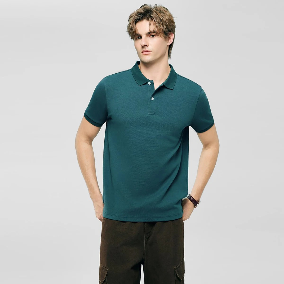 Men's Waffle Polo