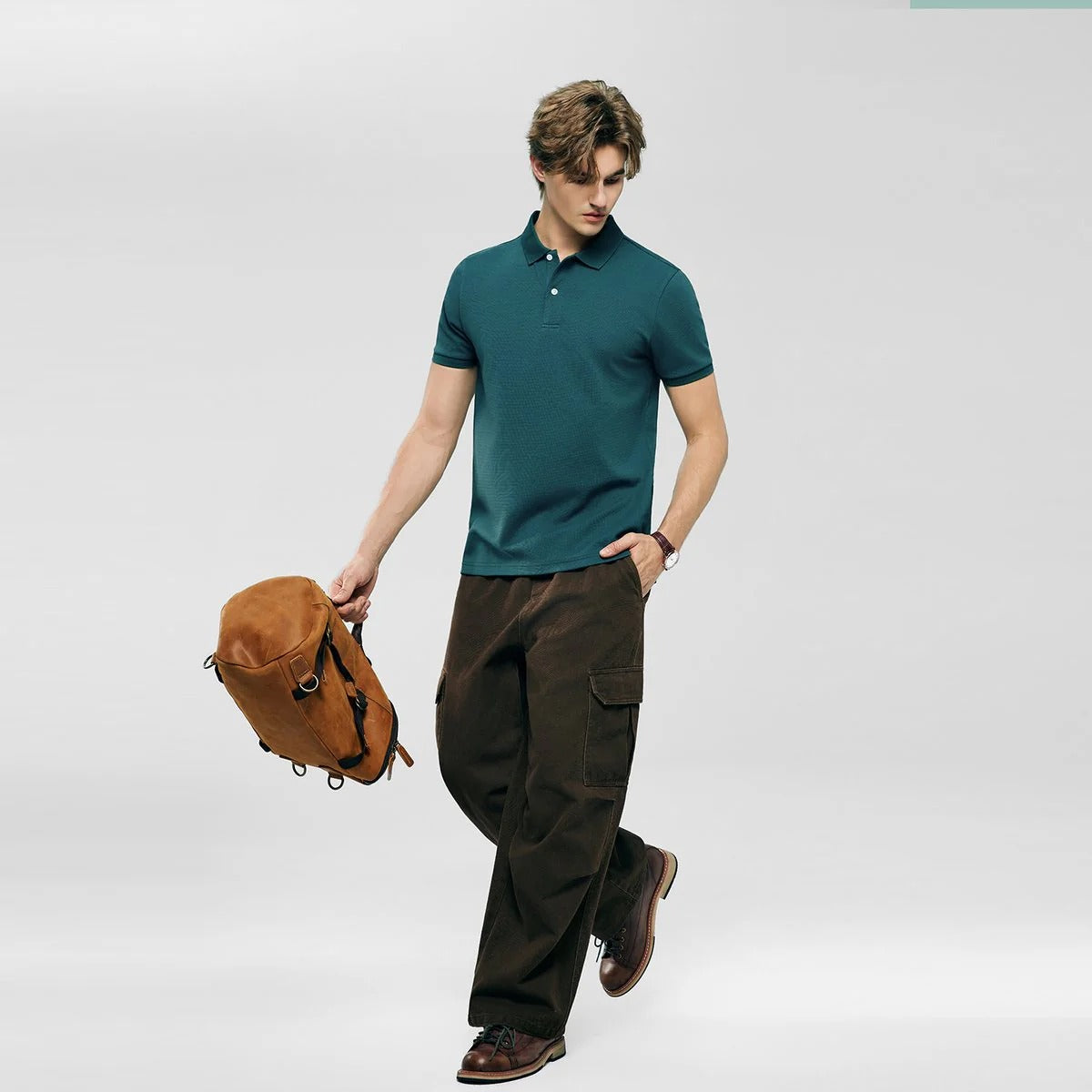 Men's Waffle Polo