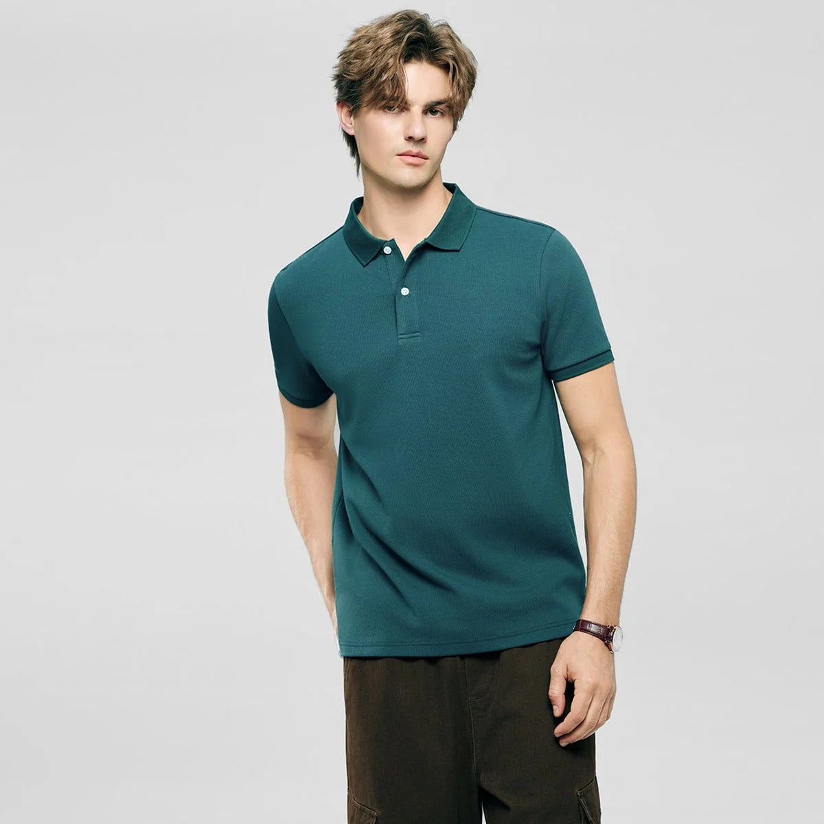Men's Waffle Polo
