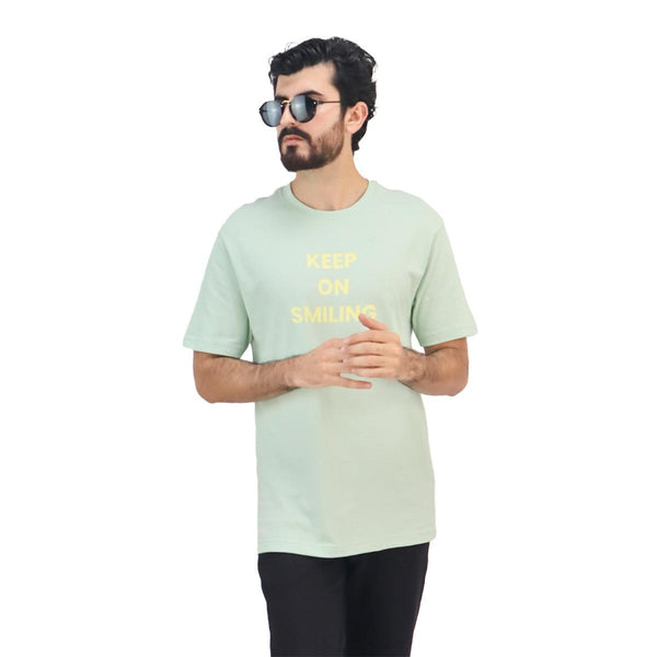 Cotton Jersey Crewneck Short Sleeve Slim Print Tees