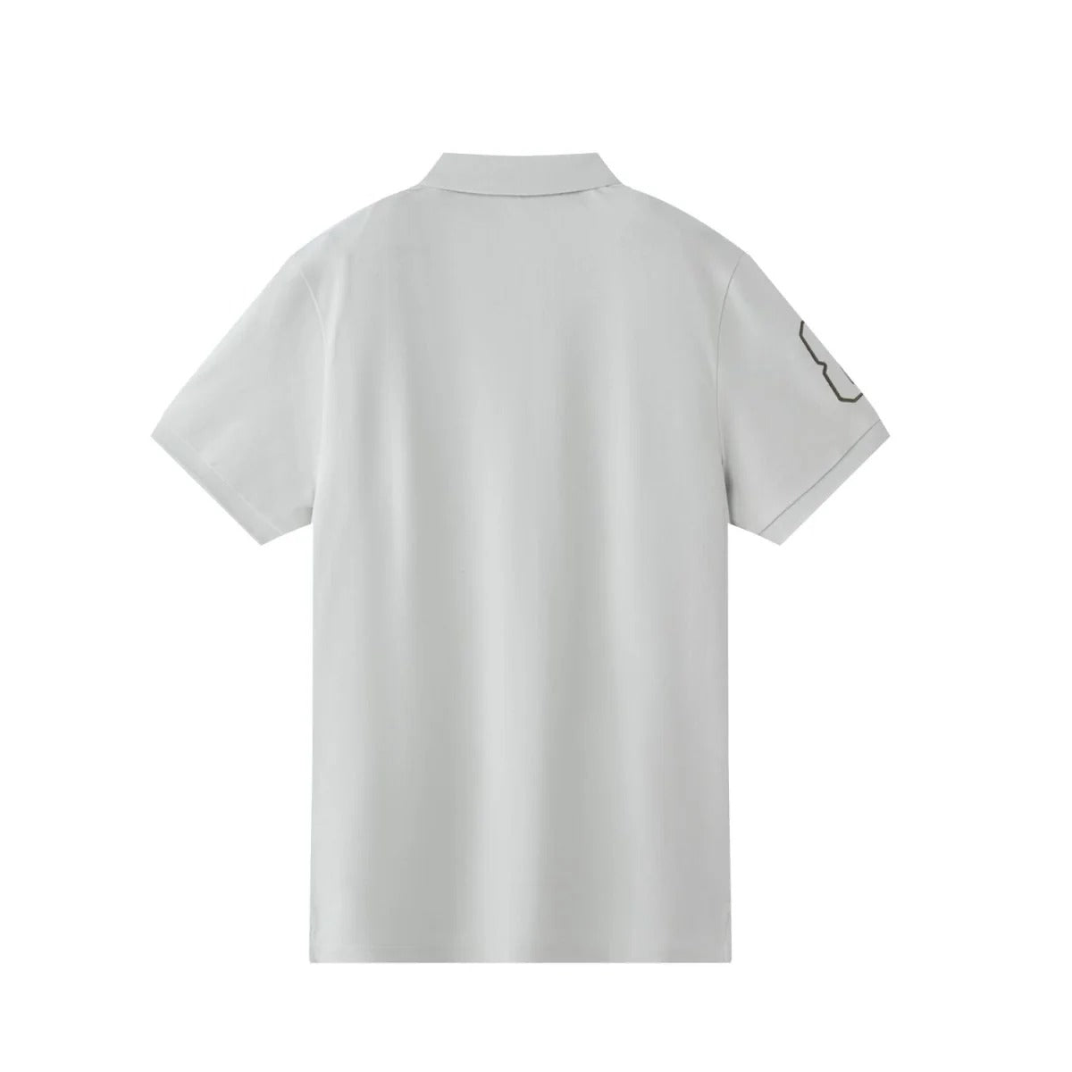 Cotton/Lycra Pique Flat Knitted Collar Short Sleeve Slim Embroidery Lion Polo