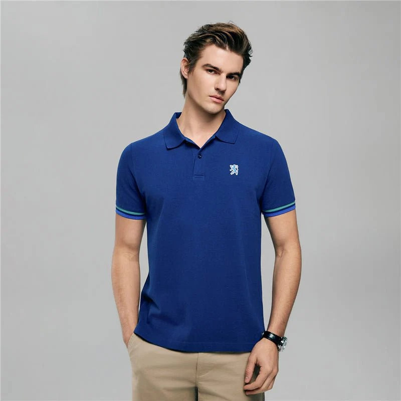 Men’s Slim Fit Embroidery Solid Polo