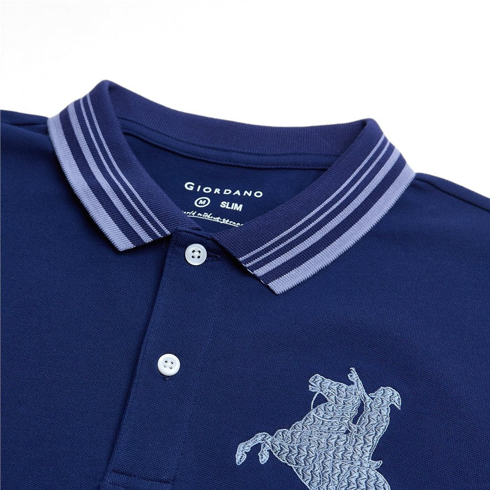 Men's Slim Cotton Lycra Napoleon Polo
