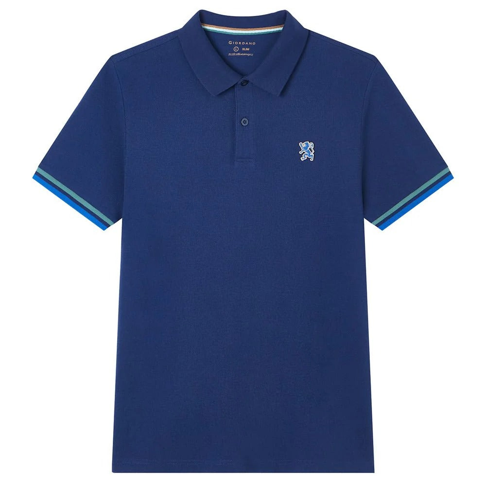 Men’s Slim Fit Embroidery Solid Polo