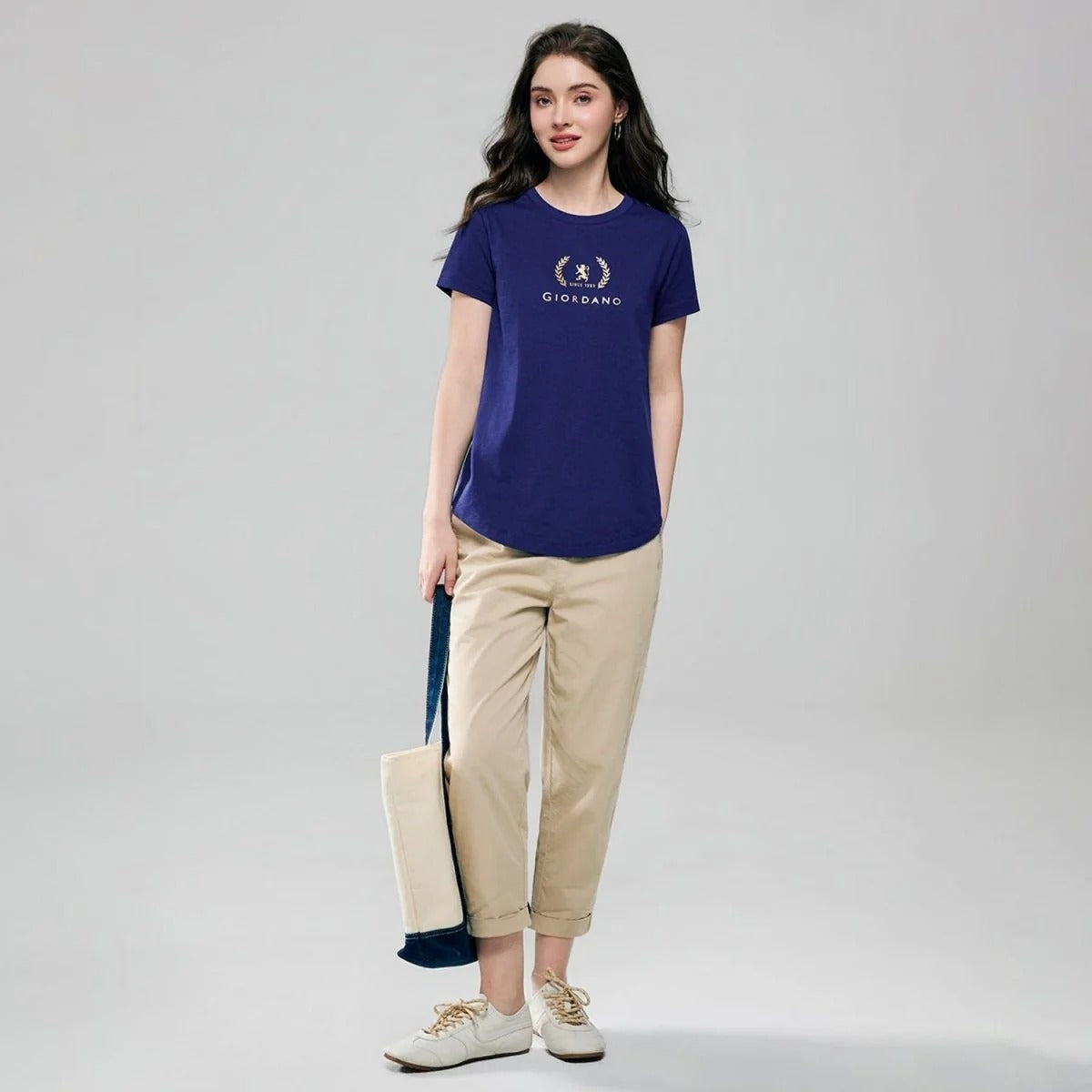 Women's Regular Fit Cotton Crew Neck Printed Tee