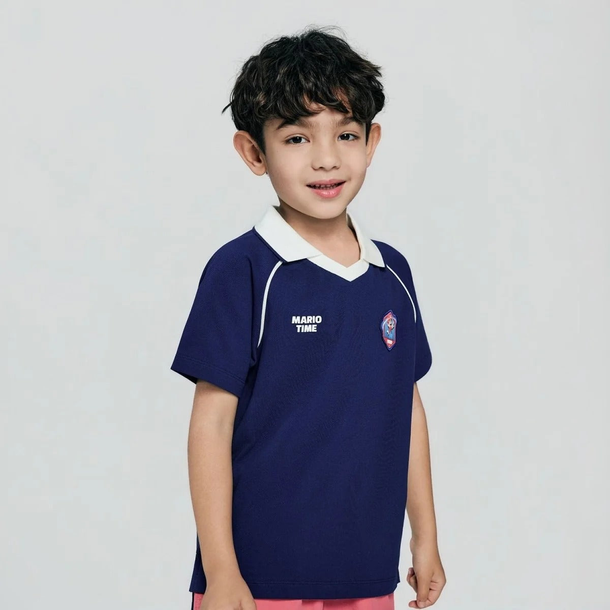 Kids Slim Cotton Lycra Mario Limited Polo
